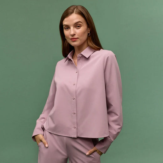 JAANUU Kenna Short Medical Scrub Shirt with Buttons