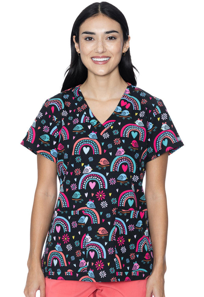 Med Couture Printed Blouse MC8564