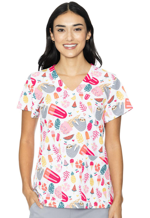 Med Couture Printed Blouse MC8564