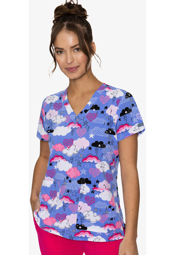 Med Couture Printed Blouse MC8564