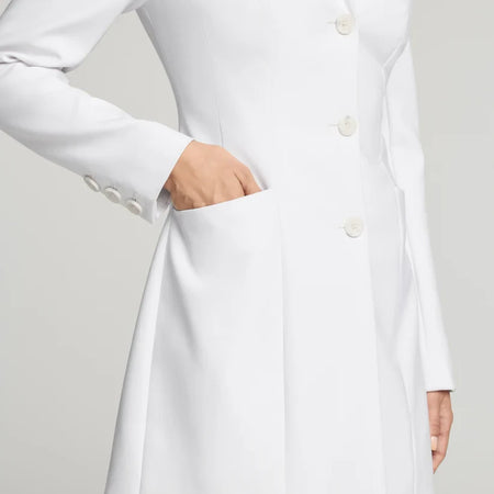 JAANUU Lab Coat Linea 34" White