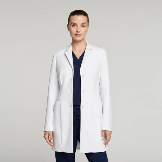 JAANUU Lab Coat Linea 34" White