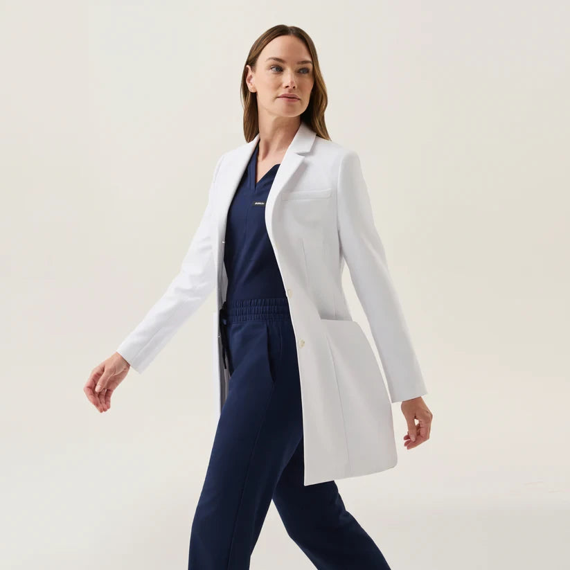 JAANUU Lab Coat Linea 34" White