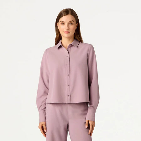 JAANUU Kenna Short Medical Scrub Shirt with Buttons