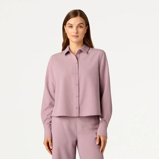 JAANUU Kenna Short Medical Scrub Shirt with Buttons