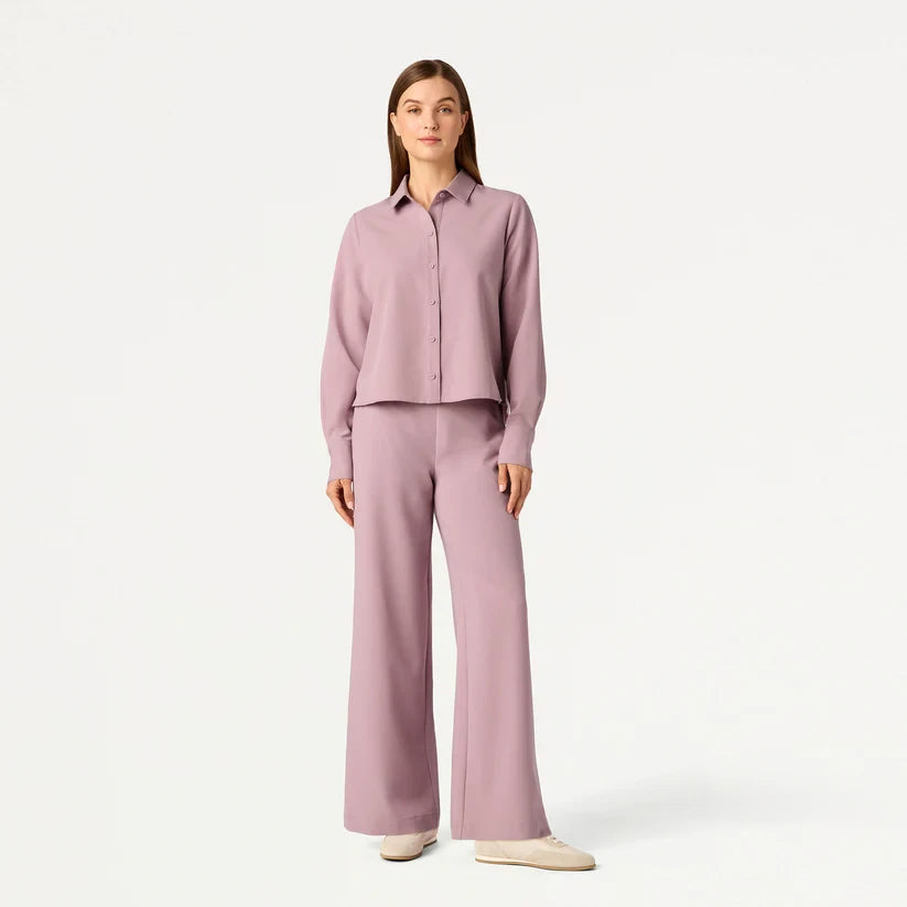 JAANUU Kenna Short Medical Scrub Shirt with Buttons