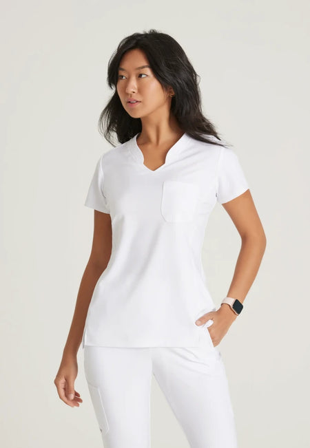 GREYS ANATOMY V-Neck Top with Gathered Detail