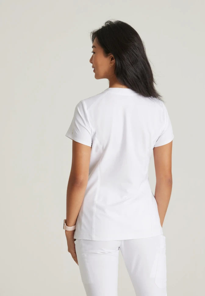 GREYS ANATOMY W1PKT BANDED V-NK TUCK-IN TOP