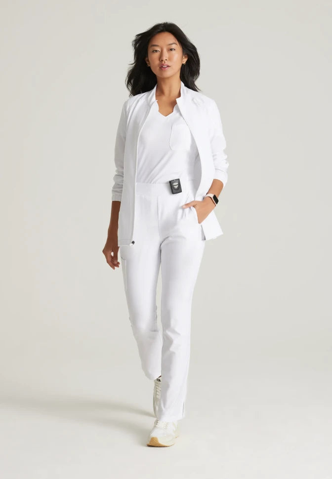 GREYS ANATOMY W1PKT BANDED V-NK TUCK-IN TOP